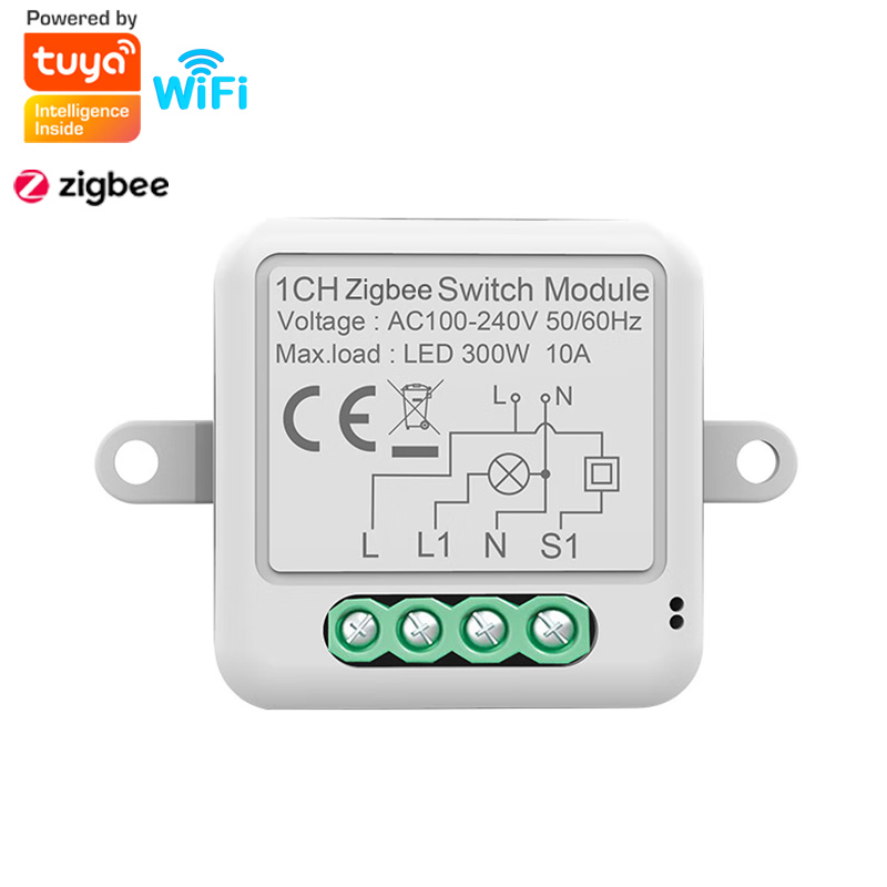 Wireless 1-4 Gang Smart Switch Breaker WiFi/ZigBee/Matter Optional RSH-SB01/SB02/SB03/SB04