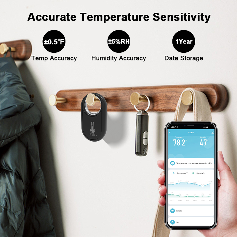 ZigBee/BLE Smart Temperature and Humidity Sensor RSH-HS09